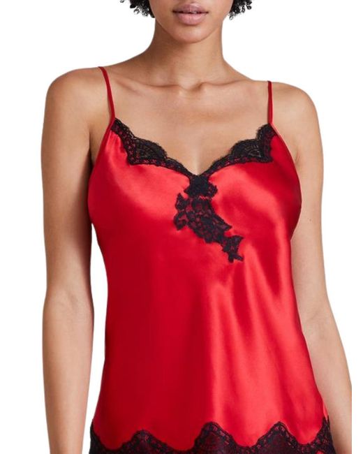 Aubade Red Toi Mon Amour Silk Cami Top