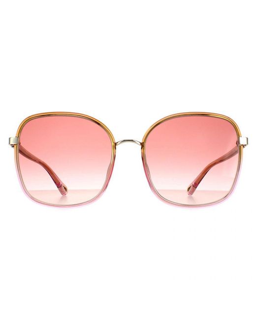 Chloé Pink Chloé Square To Crystal Fade And Gradient Ch0031S Franky