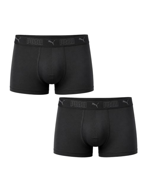 PUMA Black 2-Pack Sport Microfiber Boxer Shorts for men