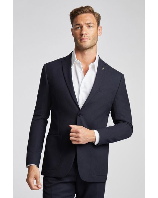 Ted Baker Blue Slim Fit Basketweave Jacket for men