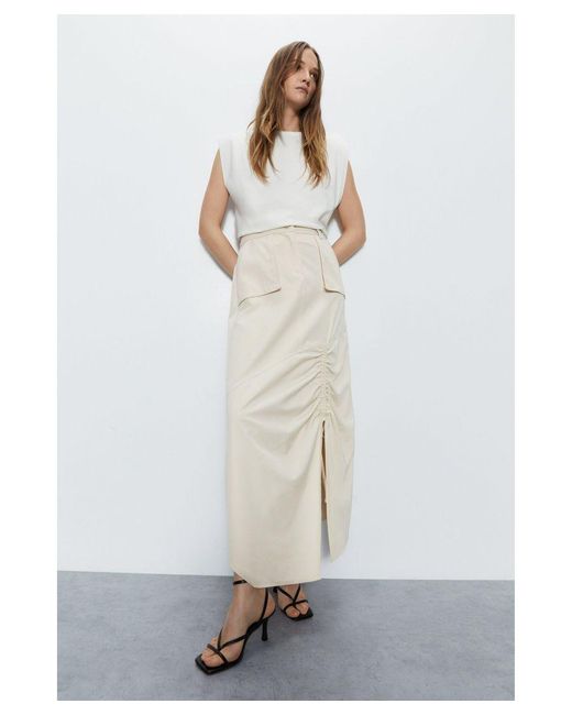 Warehouse White Premium Tailored Maxi Skirt