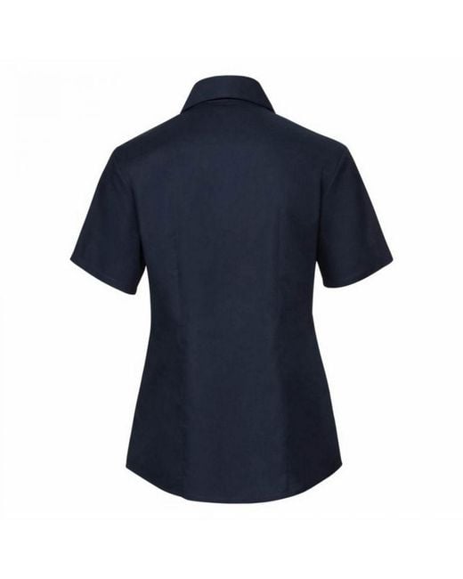 Russell Blue Collection Ladies/ Short Sleeve Easy Care Oxford Shirt (Bright)
