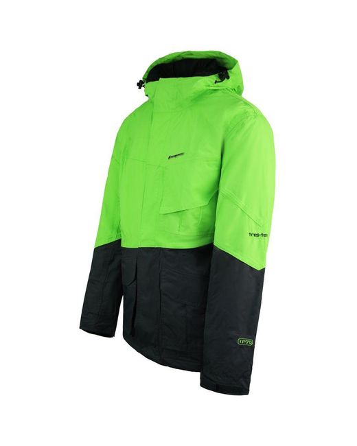 Trespass Green Waterproof Breathable Lime Mashed Elevate Jacket Majkskf20032 for men
