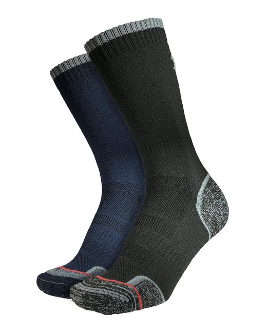1000 Mile Socks Black 2 Pack Walking Single Layer Breathable Padded for men