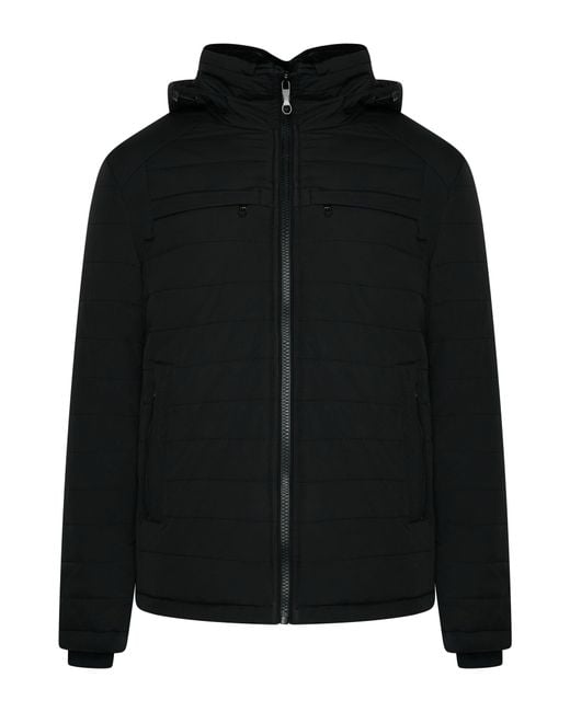 R.LONYR Black Lionel Hooded Puffer Jacket for men