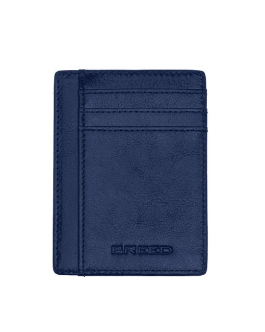 Breed Blue Chase Genuine Leather Front Pocket Wallet for men