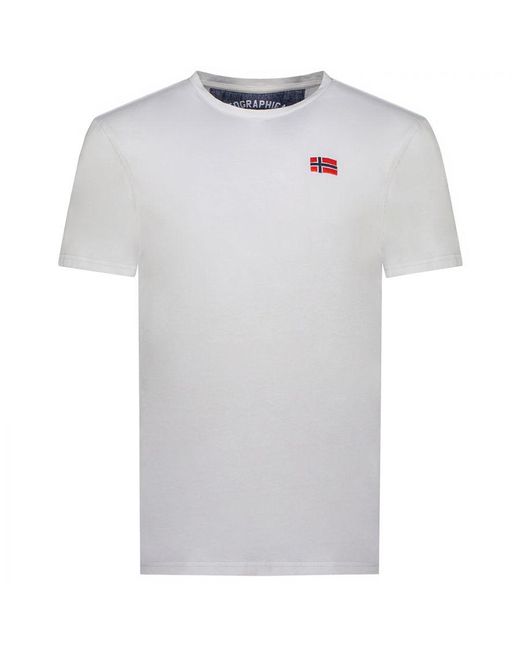 GEOGRAPHICAL NORWAY White Short Sleeve T-Shirt Sy1363Hgn for men