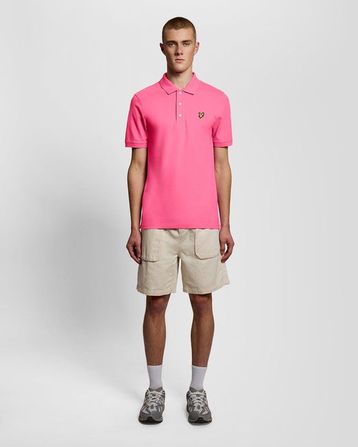 Lyle & Scott Pink Cotton Polo Shirt for men