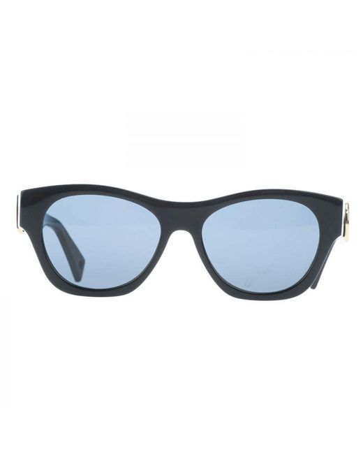 Lanvin Accessoires Moderne Rechthoekige Zonnebril In Zwart in het Blue