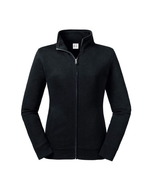 Russell Black Ladies Authentic Sweat Jacket