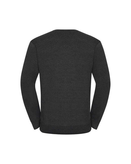 Russell Black Collection Cotton Acrylic V Neck Sweatshirt Marl) for men