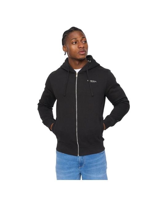 Crosshatch Black Allmoor Full Zip Hoodie for men