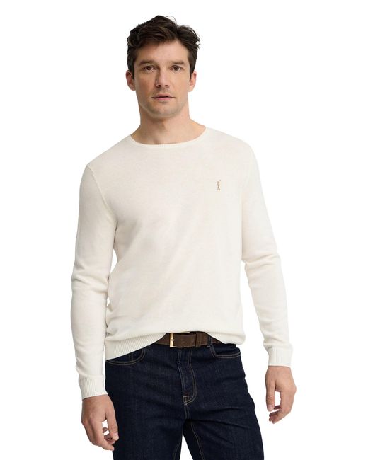 POLO CLUB White Crew Neck Sweater Pullover10 for men