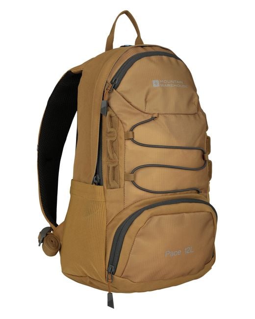 Mountain Warehouse Natural 'Pace' Rucksack Water Resistant Reflective Backpack
