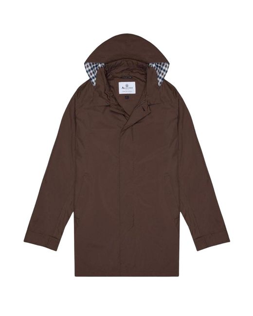 Aquascutum Brown Active Packable Trench Jacket for men