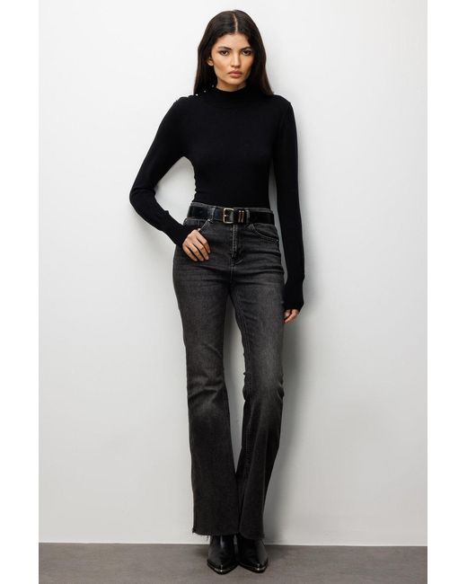 MixRay Black Turtleneck Strickpullover