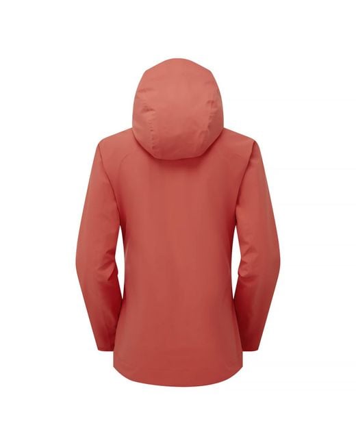 Sprayway Red Ladies Lightweight Waterproof Hooded Hiking Rain With Zip Shell Jacket Coat