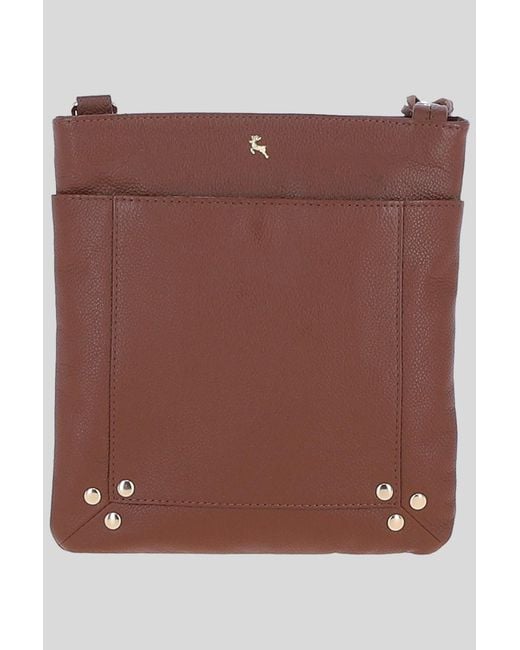 Ashwood Leather Brown 'Doriana' Real Crossbody Bag