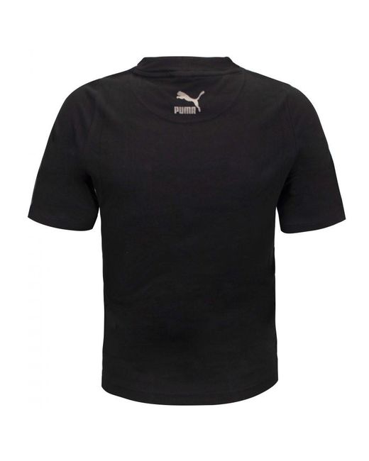 PUMA Black Retro Sport Graphic T-Shirt Logo Top577686 01