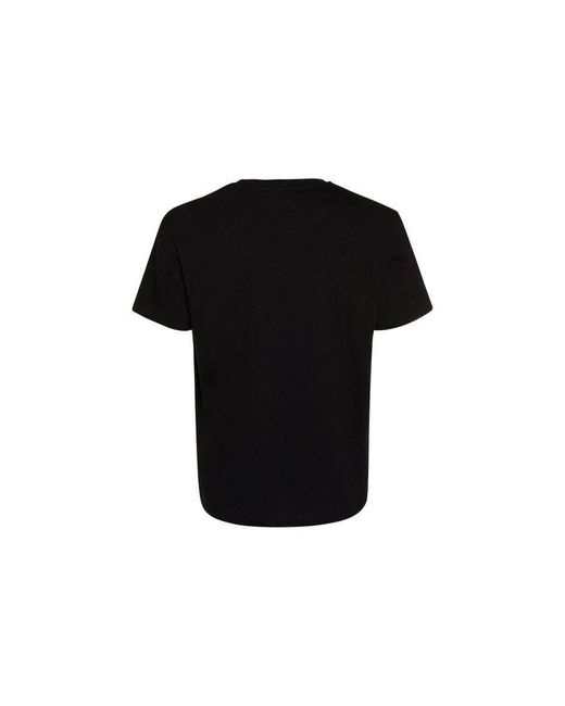 Valentino T-shirt Van Katoenjersey Met Zwarte Logoprint in het Black voor heren