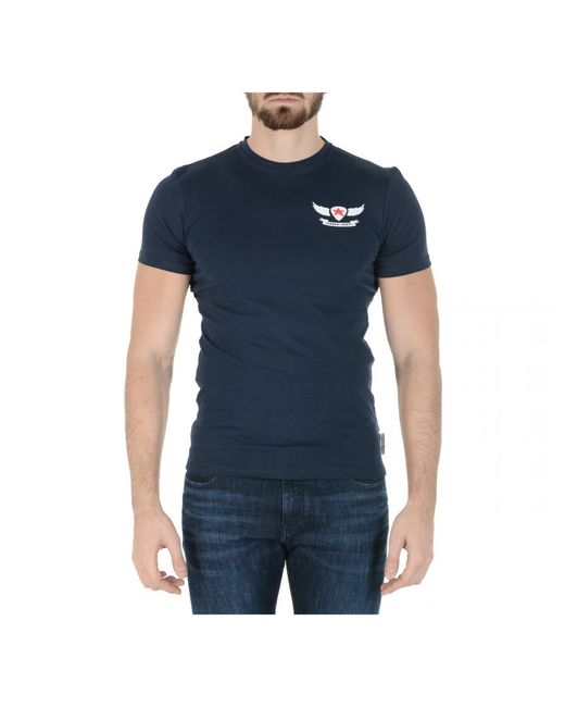 Andrew Charles by Andy Hilfiger Blue T-Shirt Short Sleeves Round Neck Keita for men