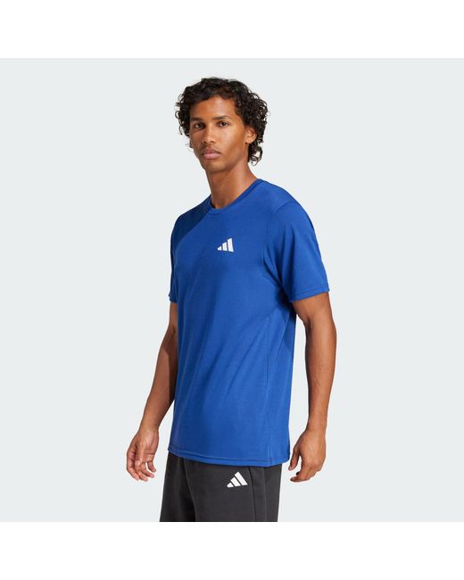 Adidas Originals Blue Train Essentials Feelready Novelty T-shirt for men