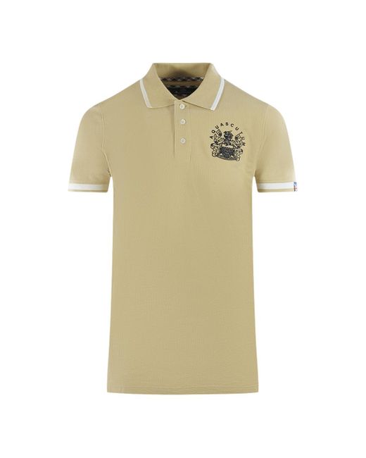 Aquascutum Natural Tipped Aldis Polo Shirt Cotton for men