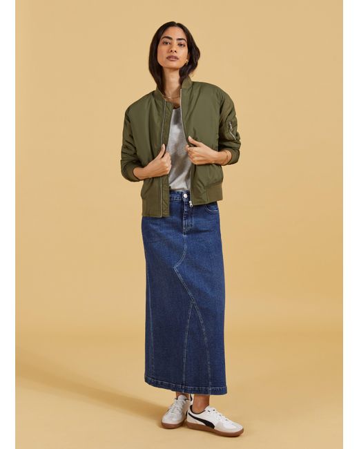 Baukjen Blue Nia Organic Stretch Denim Long Skirt