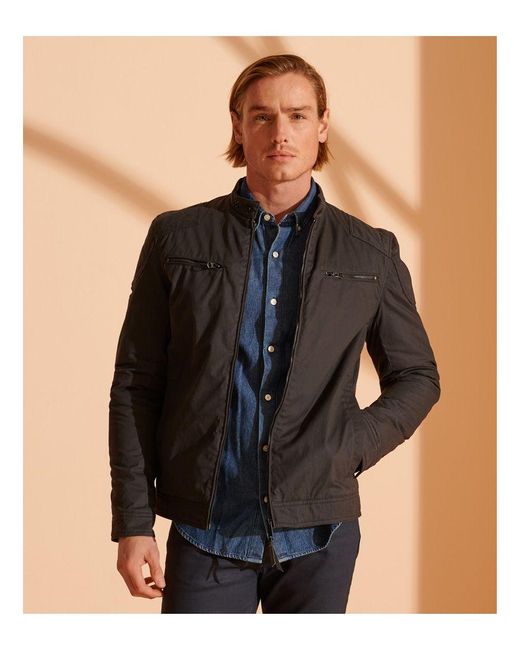Mens wax biker jacket uk sale