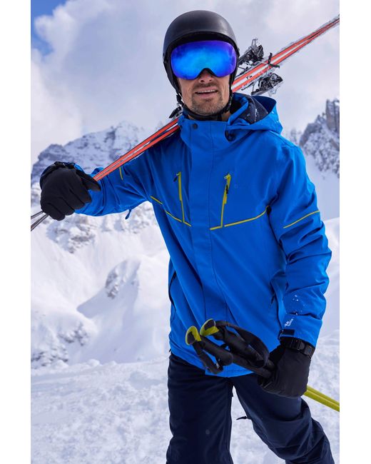 Mountain Warehouse Blue 'Galactic Extreme' Ski Jacket Waterproof Winter Coat for men