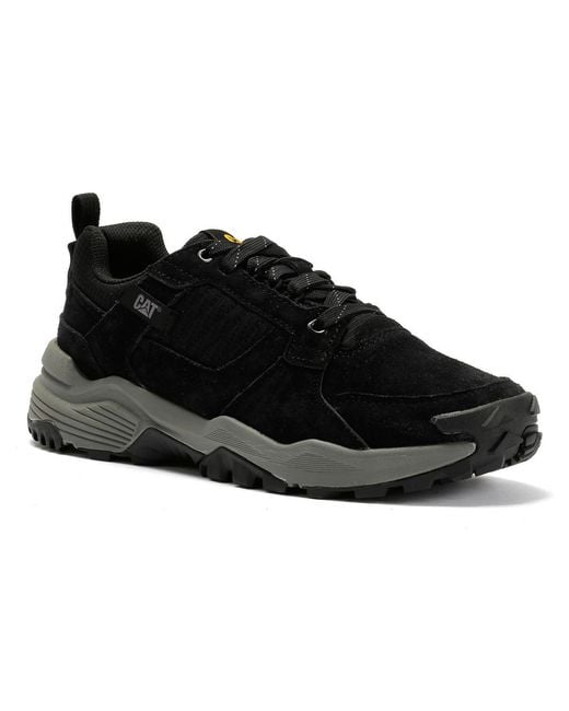 Caterpillar Black Grapple Suede Trainers for men