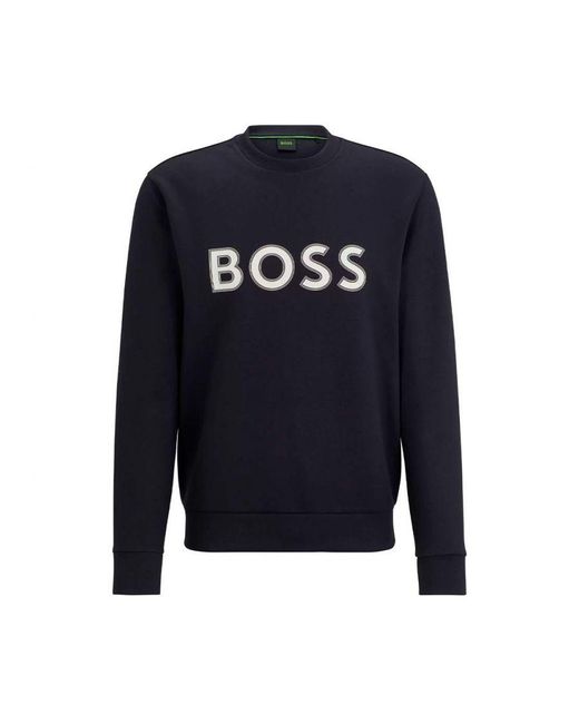 Boss Regular Sweatshirt Til Mænd in het Blue voor heren