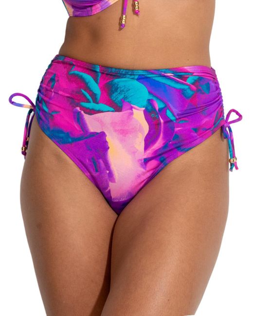 Pour Moi Purple Cabana Control Bikini Brief