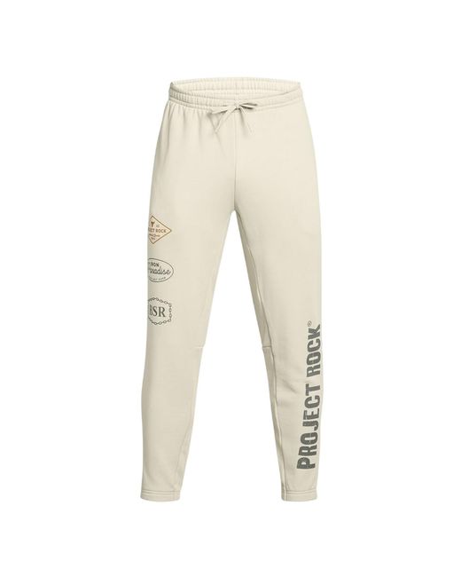 Under Armour Natural Project Rock Graphic Print Joggers for men