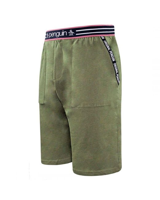 Original Penguin Green Lounge Shorts Cotton for men