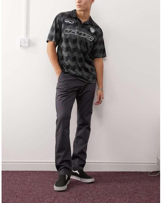 Vans Black Authentic Relaxed Chino Slim Fit Trousers for men