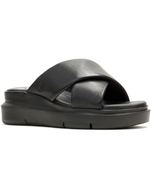 Hush Puppies Black Uplift Leather Sandals