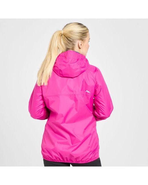 Peter Storm Pink Cyclone Lightweight Waterproof Jacket With Fitted Hood, Hiking Raincoat