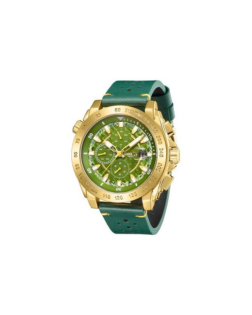 Gamages Green Of London Limited Edition Hand Assembled Industrialist Automatic Gold Leather for men