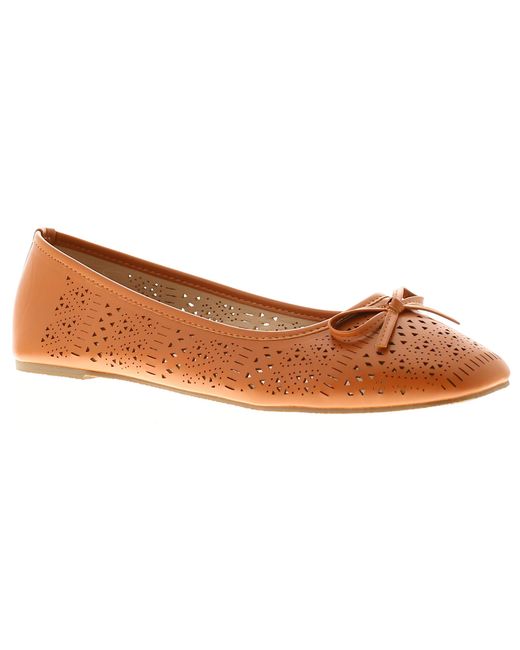 Platino Black Ballerina Shoes Oulton Slip On