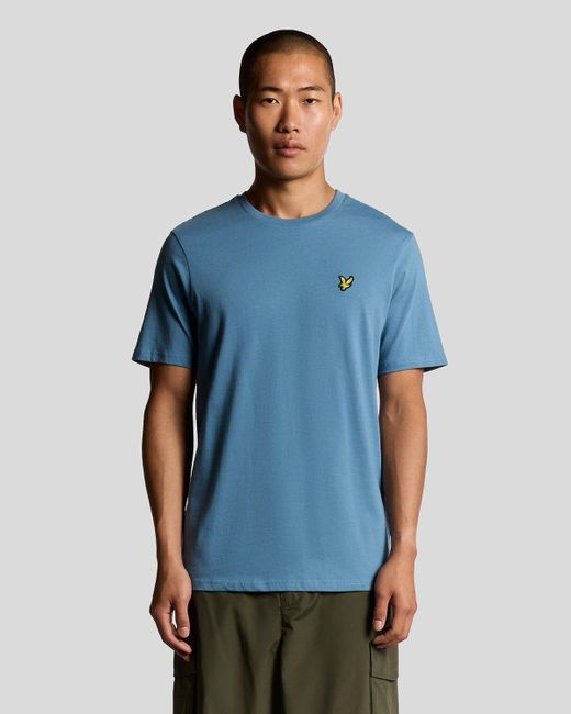 Lyle & Scott Blue Lyle & Scott Plain T-Shirt Ts400Vog for men