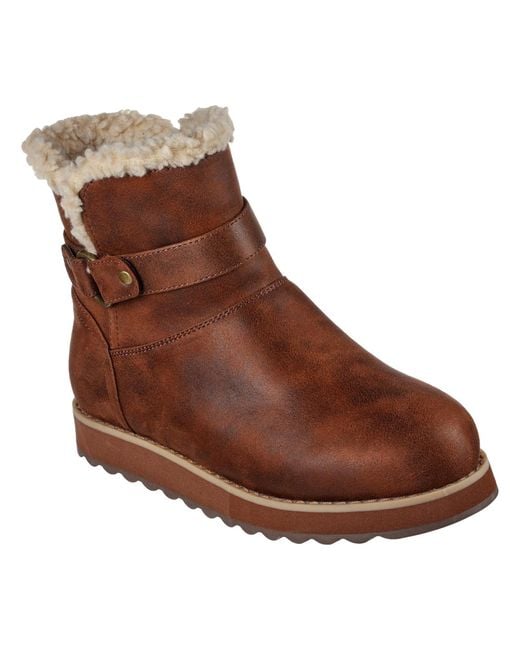 Skechers Brown Keepsakes 2.0 167615-Choc Zip Shoes