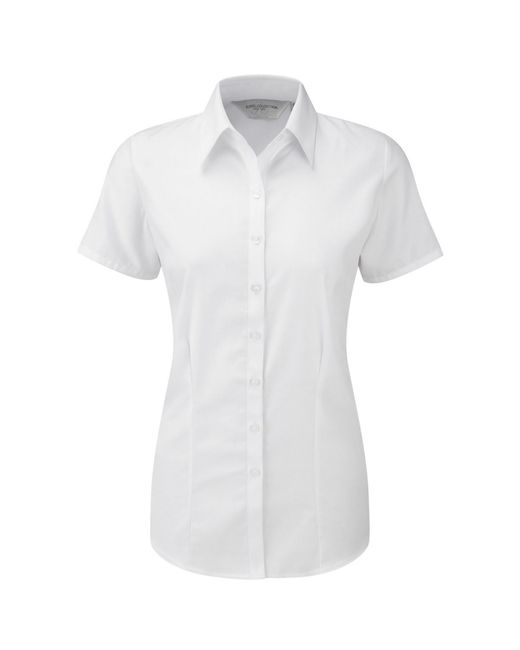 Russell White Collection /Ladies Herringbone Formal Shirt