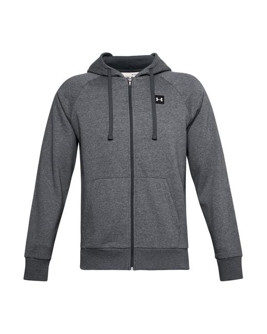 Under Armour Rival Fleece Full Zip Hoodie (lichtgrijs Heide/onyx Wit) in het Gray voor heren