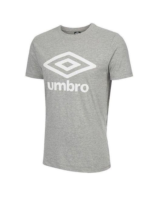 Umbro Gray Large Logo T-Shirt for men