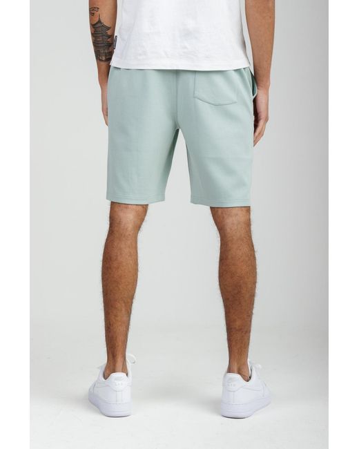 Nines Blue Light Soft Jersey Shorts With Middle Seam And Drawstring Waist for men