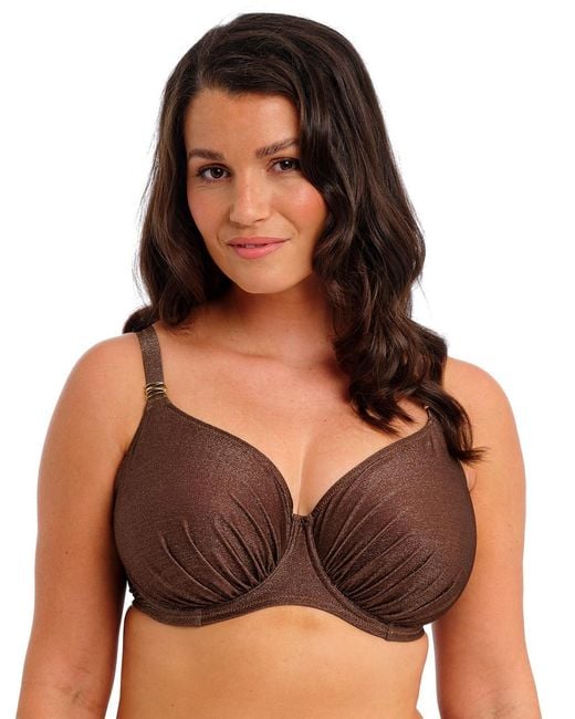 Fantasie Brown Fs506427 Sabana Gathered Full Cup Bikini Top