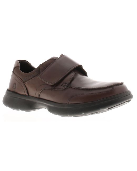 Hush Puppies Black Shoes Casual Hector Leather Suede Fabric for men