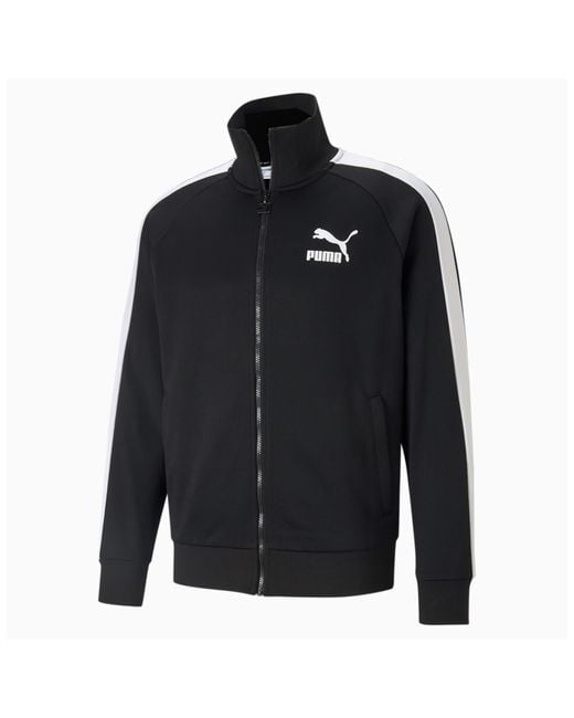 PUMA Black Iconic T7 Track Jacket Cotton for men