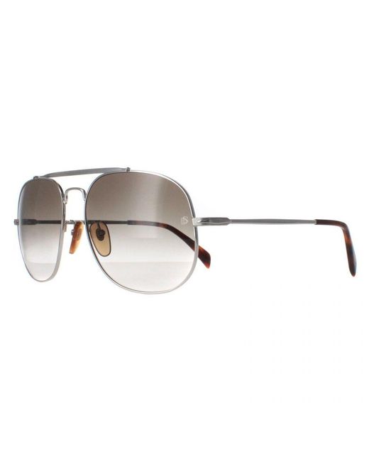 David Beckham Brown Aviator Palladium Gradient Db7004/S Metal for men